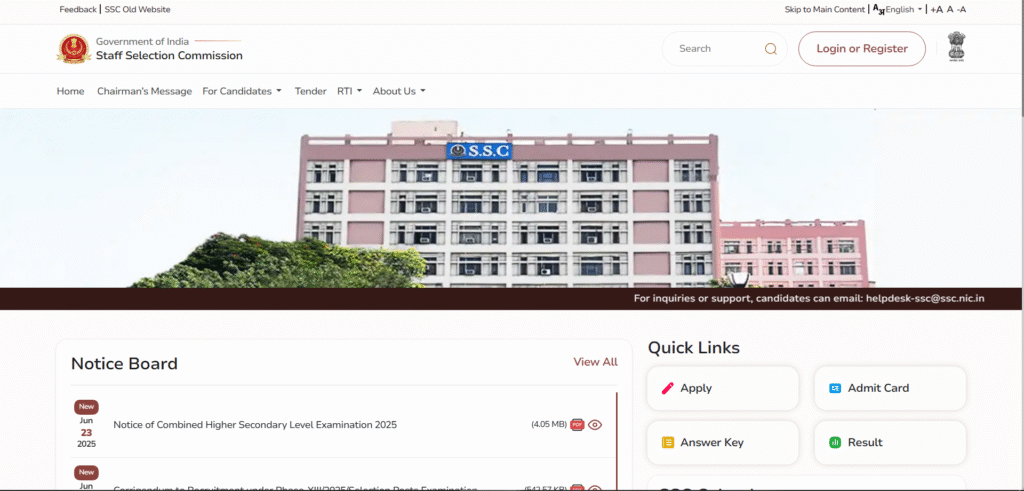 SSC JHT, JT, CHT Recruitment 2025