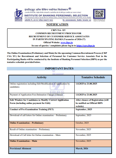 IBPS Clerk Recruitment 2025