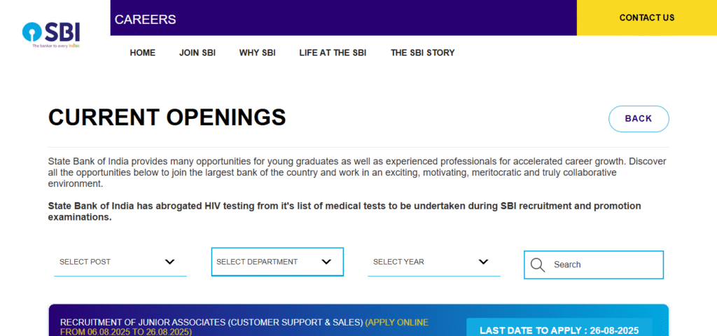 SBI Clerk Recruitment 2025