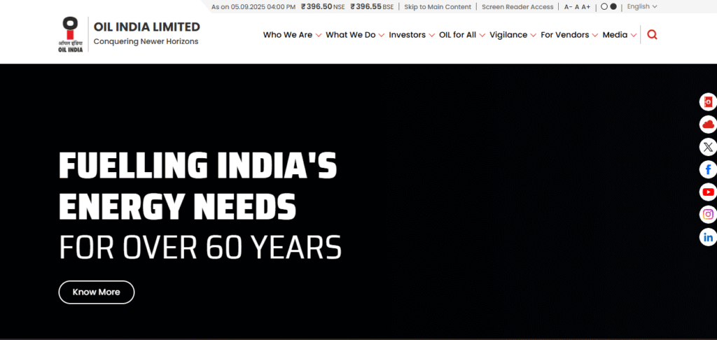 Oil India Junior Officer Assistant Bharti 2025