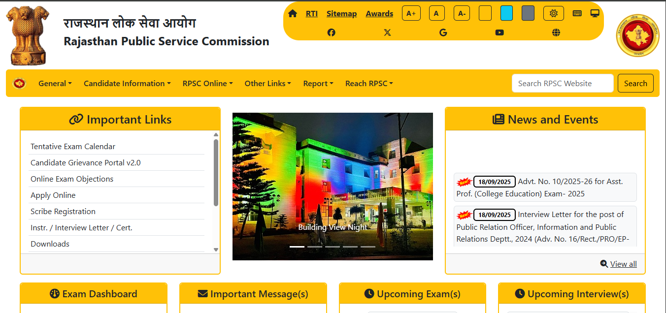 RPSC Senior Teacher Recruitment 2025